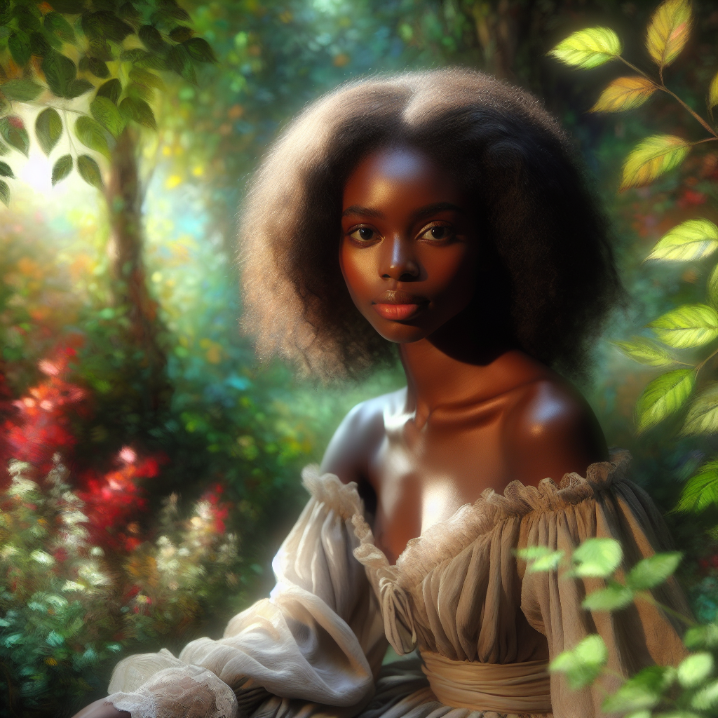 Serene Portrait of a Woman in Nature