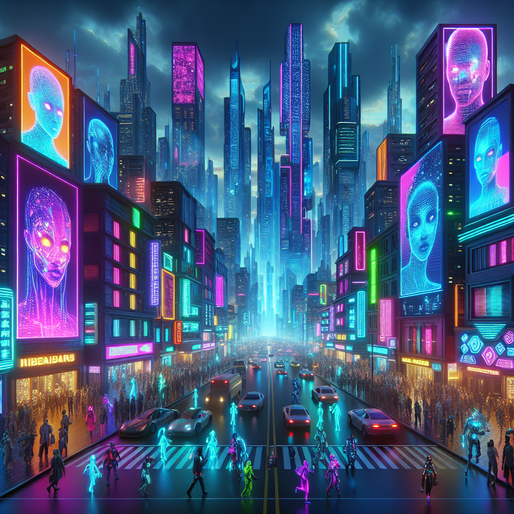 Neon Cityscape: Cyberpunk Metropolis