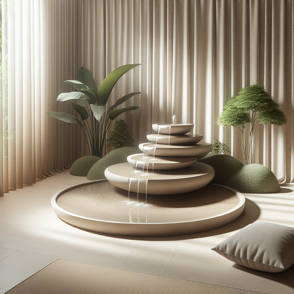 Whispering Waves: The Minimalist Zen Fountain